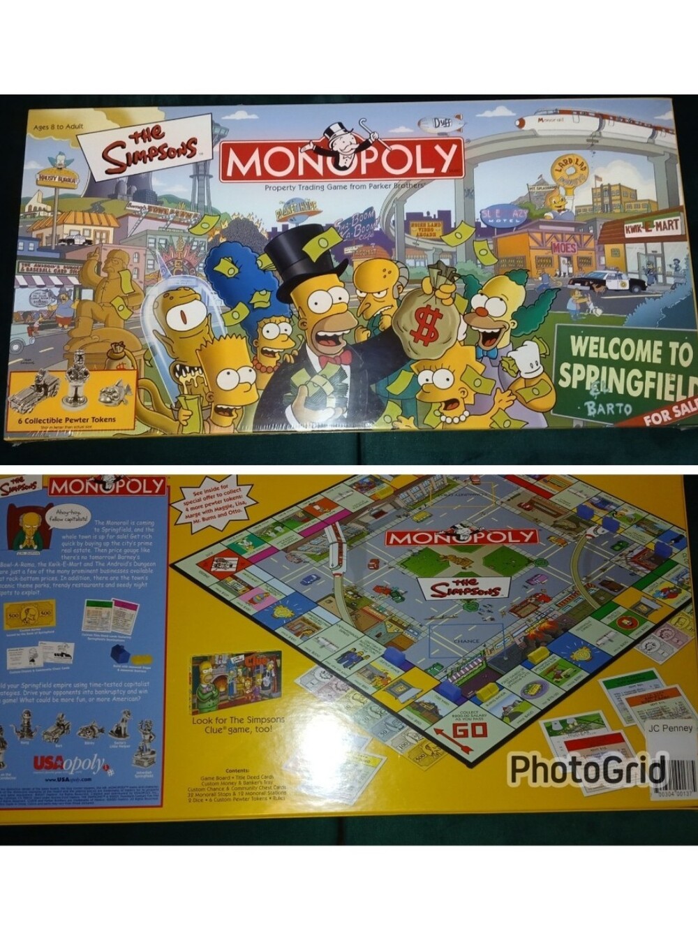 Brand New, Sealed The Simpsons Edition Monopoly Board Game by Parker Bros.